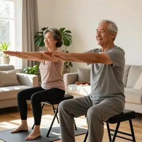 Pilates na Cadeira para Idosos em Casa: Benefícios e Práticas